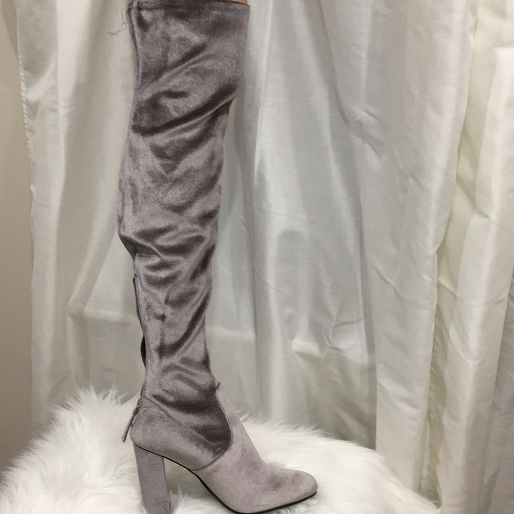 🔴 Steve Madden Grey Emotion Thigh High Boots - Picture 6 of 8